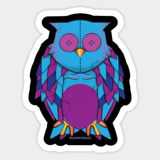 button eye Owl Sticker